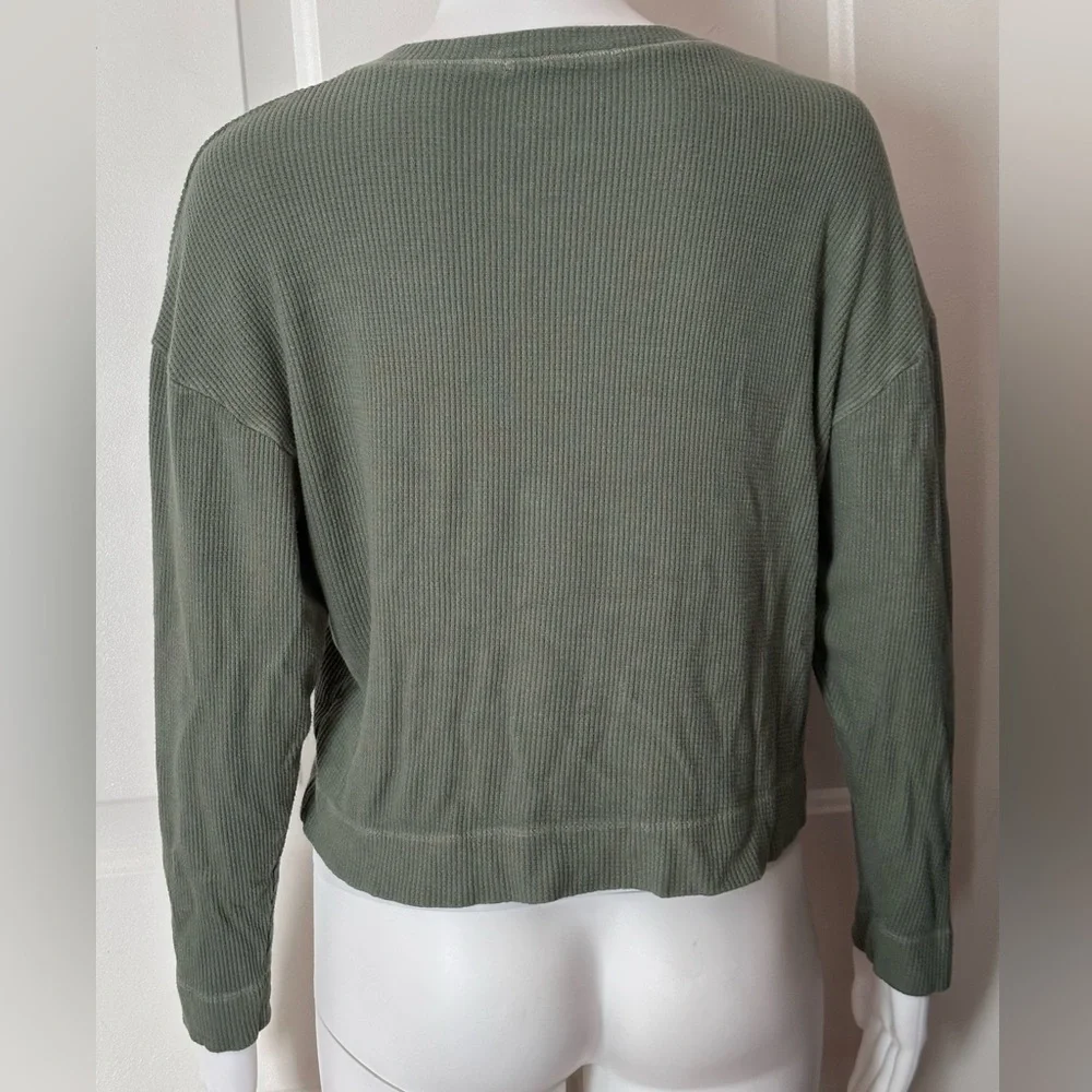 Stateside Waffle Knit Boxy Henley - Picture 4 of 8